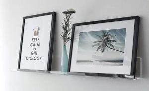 queence Bilderleiste Galerieboard - Bilderboard - Acrylglas - Bilderregal - Regal, inkl. Befestigungsmaterial