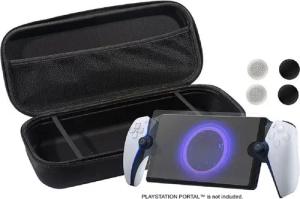 Qware Gaming Schutz-Set Schutz-Set mit Case, Schutzglas & Thumb Grips für PS5 Portal