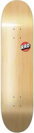 RAD Blank Logo Skateboard Deck - 7.75" - Natural Maple