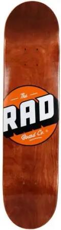 RAD Solid Logo Skateboard Deck - 8.375" - Vintage Maple