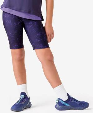 Radlerhose Mädchen blickdicht atmungsaktiv - pflaume