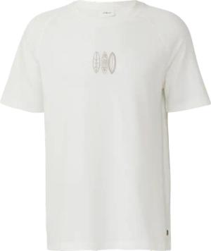 Raglan-T-Shirt mit Flammgarnstruktur und Stickerei