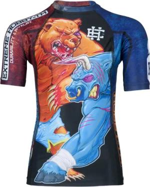 Rashguard mit kurzen Ärmeln für Kinder für MMA EXTREME HOBBY BULL und BEAR