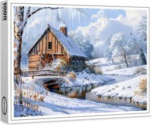 raxxa Puzzle "Rustic Winter Barn by Frozen Stream", FSC®, 1000 Puzzleteile