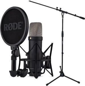 RØDE Mikrofon Rode NT1 5th Generation Mikrofon Schwarz mit Stativ