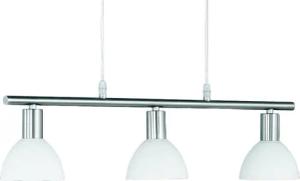 Reality Leuchten LED Pendelleuchte, Dimmfunktion, LED wechselbar, Warmweiß, Bauhaus Balken-lampe hängend über-n Esstisch Milchglas, Breite 61cm