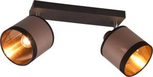 Reality Spotbalken R81552041 Davos taupe schwarz Metall Stoff B/H/T/D: ca. 38x21x16x12 cm E14 2 Brennstellen