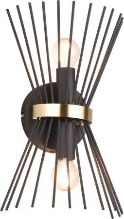 Reality Wandleuchte R21532080 Rod gold schwarz Metall B/H: ca. 20x31 cm E14 2 Brennstellen