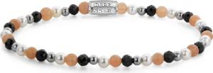 Rebel & Rose RR-40161-S-S Armband Black Glam Rocks Party Silver