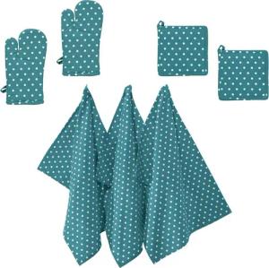 REDBEST Topflappen Küchenset 7-teilig, Punkte