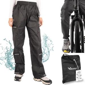 Regenhose für Radfahrer Unisex - Reflektierend & Wasserdicht mit Klettsystem