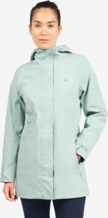 Regenjacke Segeln Damen lang wasserdicht 500 hellgrün