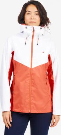 Regenjacke Segeln Damen wasserdicht 100 weiß/orange