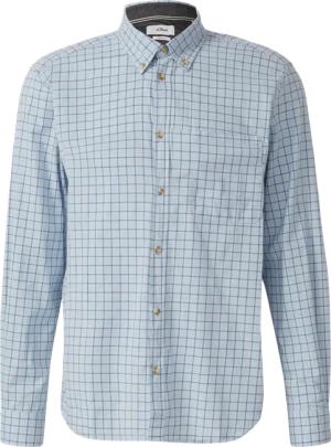 Regular Fit: Elastisches Button-Down-Hemd mit Karomuster