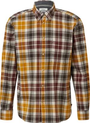 Regular Fit: Elastisches Button-Down-Hemd mit Karomuster