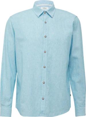 Regular Fit: Gestreiftes Hemd aus Baumwoll- und Leinenmix