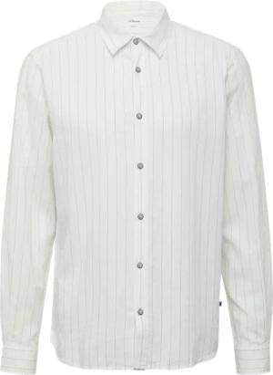 Regular Fit: Gestreiftes Hemd aus Baumwoll- und Leinenmix