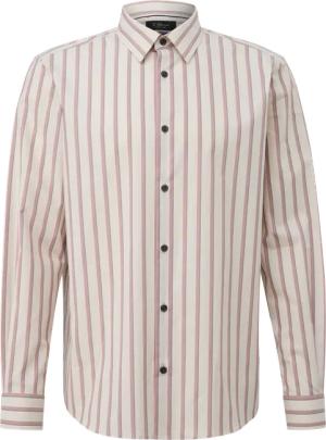 Regular Fit: Gestreiftes Langarmhemd mit Kentkragen