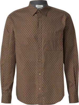 Regular Fit: Hemd mit Allover-Print und Brusttasche