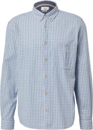 Regular Fit: Kariertes Baumwollhemd mit Struktur und Button-Down-Kragen