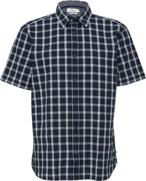 Regular Fit: Kariertes Kurzarmhemd mit Struktur