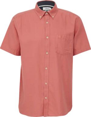 Regular Fit: Kurzarm-Hemd aus Lyocellmix mit Button-Down-Kragen