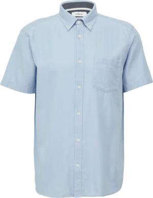 Regular Fit: Kurzarm-Hemd aus Lyocellmix mit Button-Down-Kragen