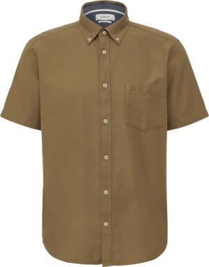 Regular Fit: Kurzarm-Hemd aus Lyocellmix mit Button-Down-Kragen