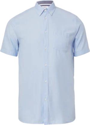 Regular Fit: Kurzärmeliges Twillhemd mit Button-Down-Kragen