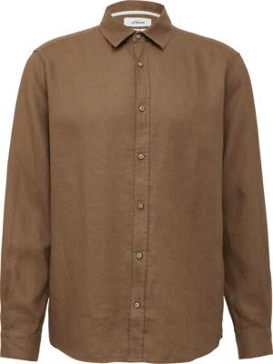 Regular Fit: Langarmhemd aus Leinen