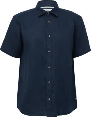 Regular Fit: Leichtes Kurzarmhemd aus 100% Leinen