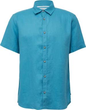 Regular Fit: Leichtes Kurzarmhemd aus 100% Leinen