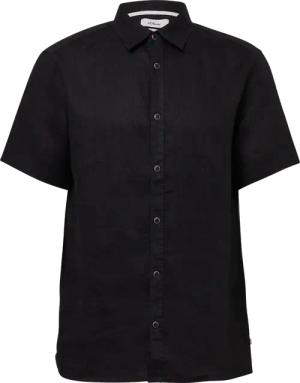 Regular Fit: Leichtes Kurzarmhemd aus 100% Leinen