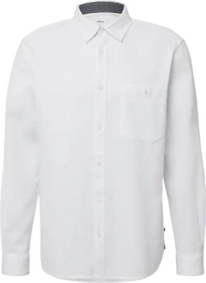 Regular Fit: Strukturiertes Baumwollhemd mit Brusttasche