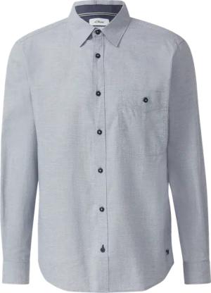 Regular Fit: Strukturiertes Hemd mit Brusttasche