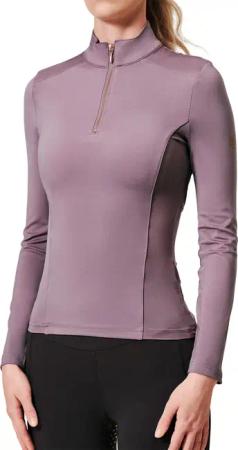 Reittrikot mit langen Ärmeln 1/2 Zip, Damen Equestrian Stockholm Vision
