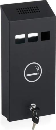 relaxdays Aschenbecher Schwarzer Wandaschenbecher