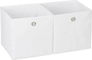 relaxdays Aufbewahrungsbox 6 x Aufbewahrungsbox Stoff weiß