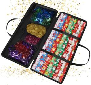 relaxdays Aufbewahrungsbox Geschenkpapier Aufbewahrung, schwarz