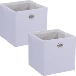 relaxdays Aufbewahrungsbox im 2er Set, weiß