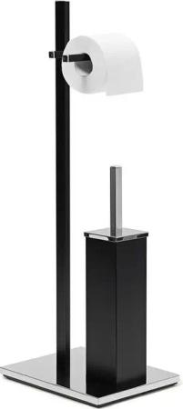 relaxdays Badezimmer-Set WC-Garnitur schwarz matt