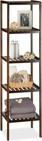 relaxdays Badregal Bambus Badregal dunkelbraun