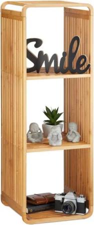 relaxdays Badregal Bambus Regal mit Ablagen, 4