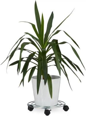 relaxdays Blumentopfuntersetzer 3 x Pflanzenroller mit Bremse