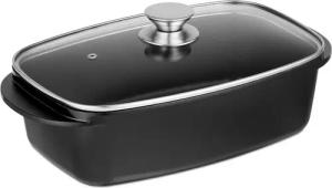 relaxdays Bräter mit Deckel, Aluminium