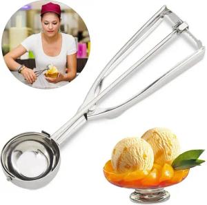 relaxdays Eisportionierer 2 x Eisportionierer Edelstahl 53 mm