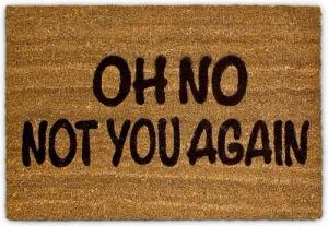 relaxdays Fußmatte Oh No Kokos 40x60 cm, Höhe: 15 mm