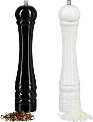 relaxdays Gewürzmühle Holz 2er Set groß