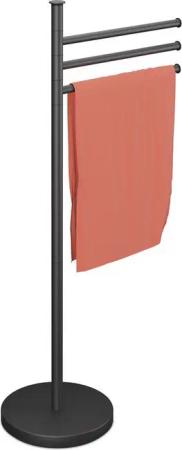 relaxdays Handtuchständer Handtuchhalter mit drehbaren Stangen, schwarz