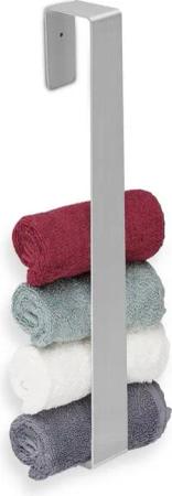 relaxdays Handtuchstange Handtuchhalter ohne Bohren silber